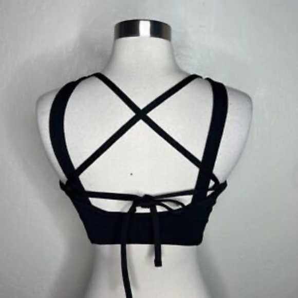 Gymshark Black Ruched Adapt Padded Seamless Gym Bra Size Small - Picture 3 of 6